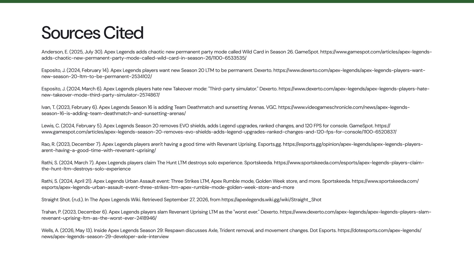 Slide 23: Sources cited