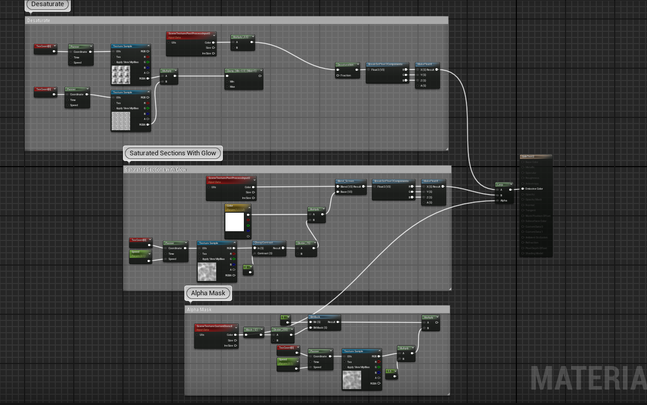 Lantern shader material graph